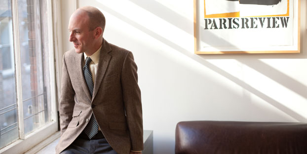 Lorin Stein, editor of The Paris Review looks out a window